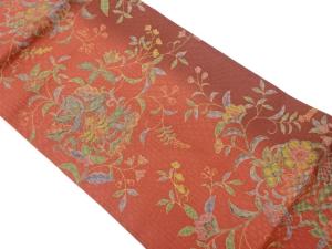 金彩花葉模様暈し名古屋帯